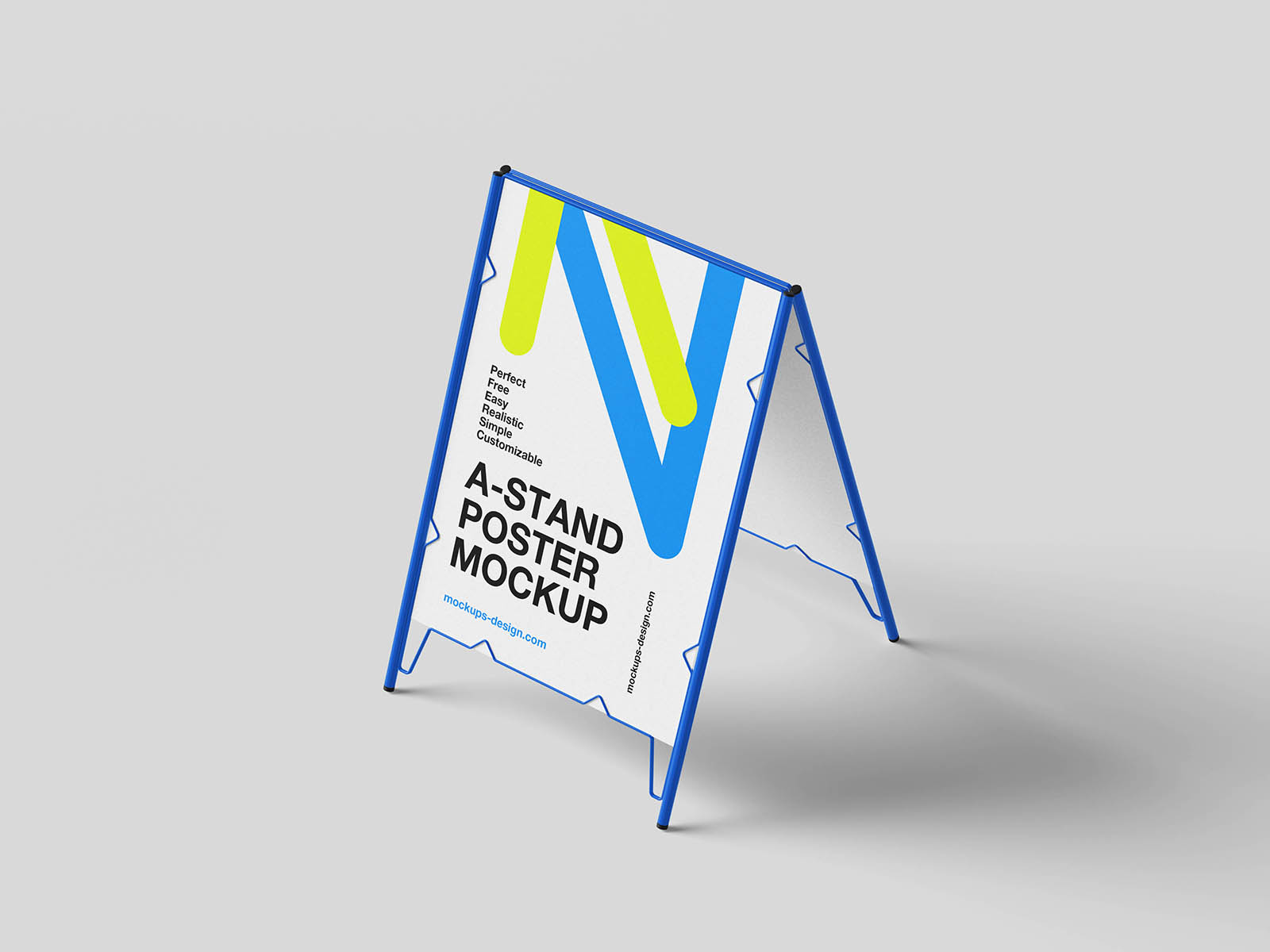 Free Minimal A Stand Poster Mockup PSD Template