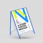 Minimal A Stand Poster Mockup