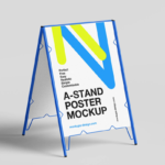Minimal A Stand Poster Mockup