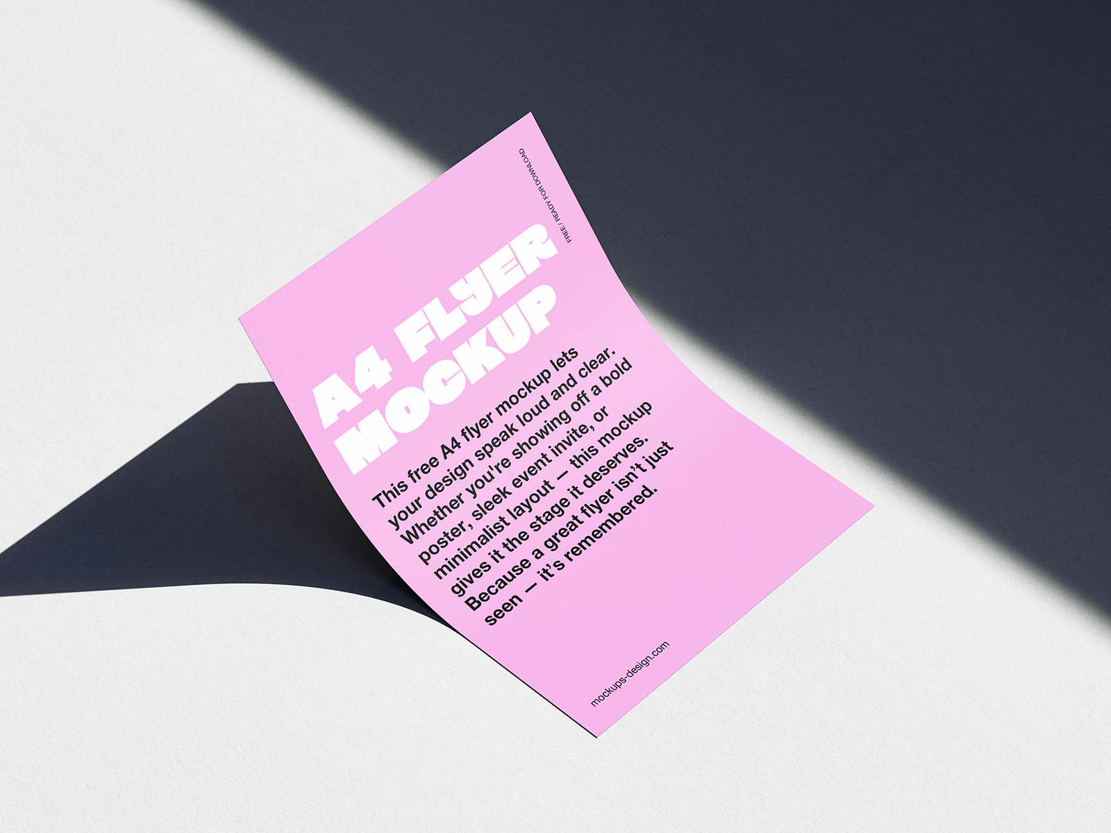 Free Minimal A4 Flyer Mockup PSD Template