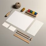 Minimal Art and Craft Stationery Mockup