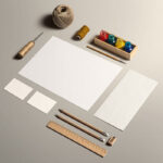 Minimal Art and Craft Stationery Mockup