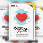Minimal Border Valentine’s Day Flyer Template