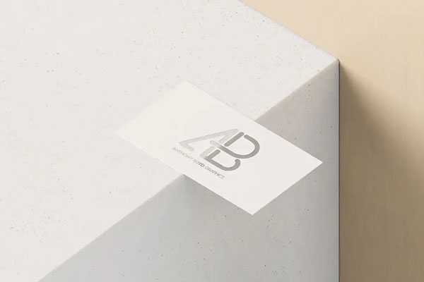 Minimal Cutout Style Business Card Mockup