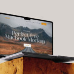 Minimal MacBook Mockup on Stone