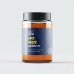 Minimal Mockup of a Honey Jar