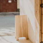 Minimal Outdoor Wood Stand Mockup