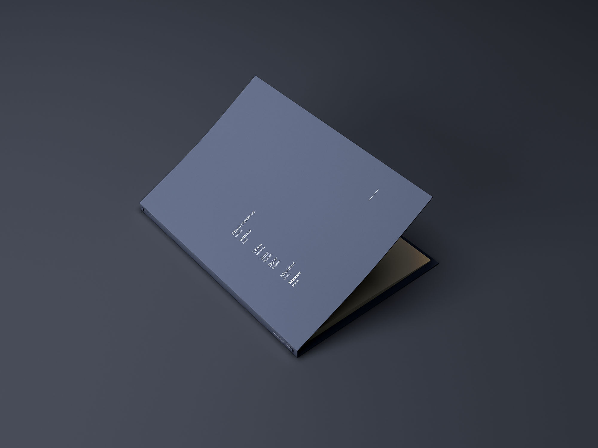 Minimal Perspective View Half Open A4 Folder on Floor Mockup FREE PSD