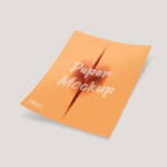 Minimal Perspective View Paper on Floor Mockup