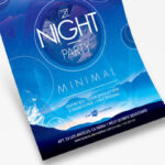 Minimal Sparkly Nightclub Party Flyer with Facebook Page Cover Template