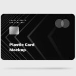 Minimal Titanium Credit Card Mockup