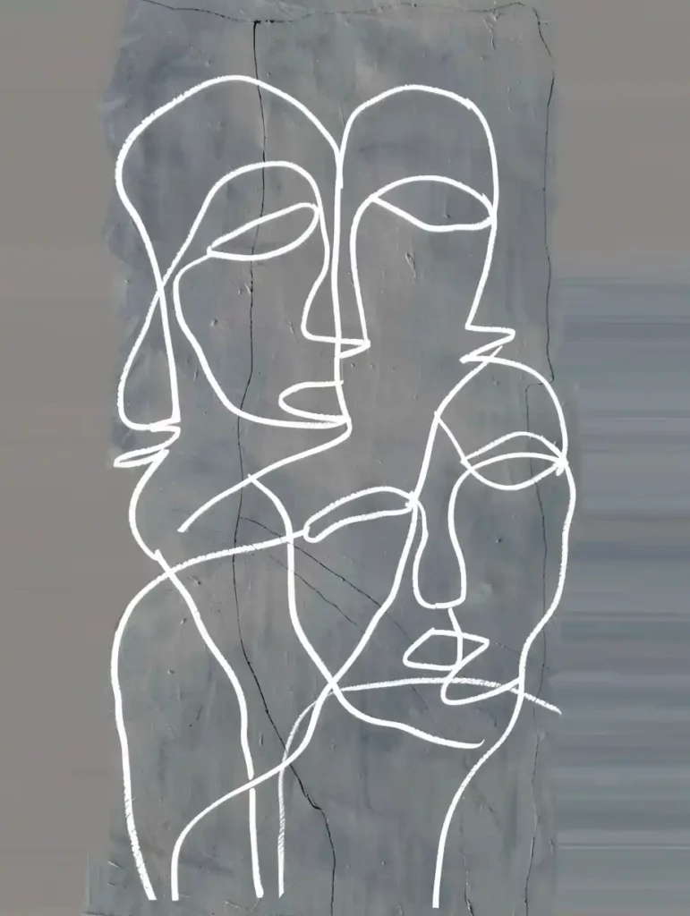 Minimalist Abstract Hug Trio