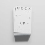 Minimalist Business Card Mockup in Top Sight