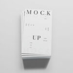 Minimalist Business Card Mockup in Top Sight