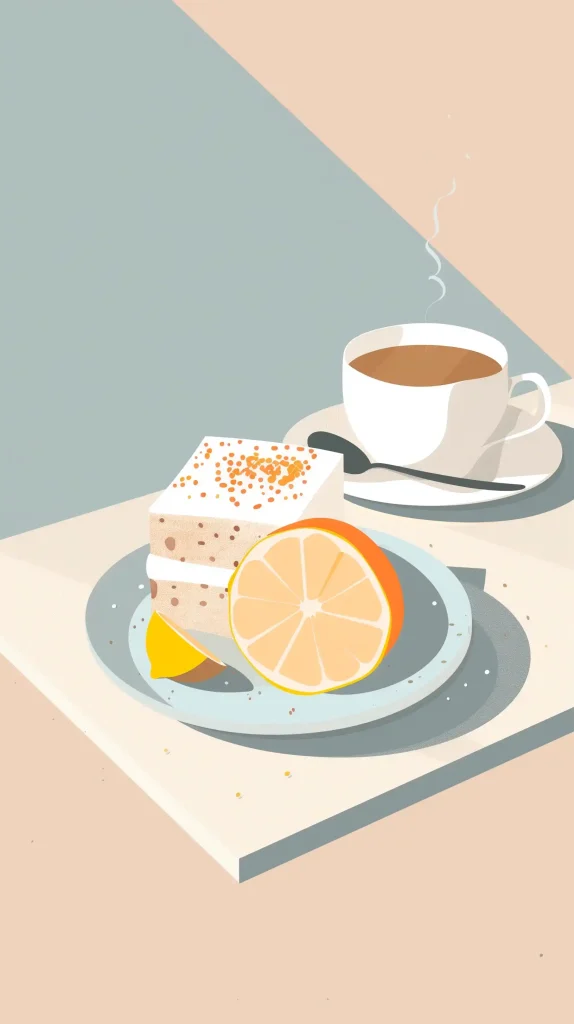 Minimalist Cake and Drinks