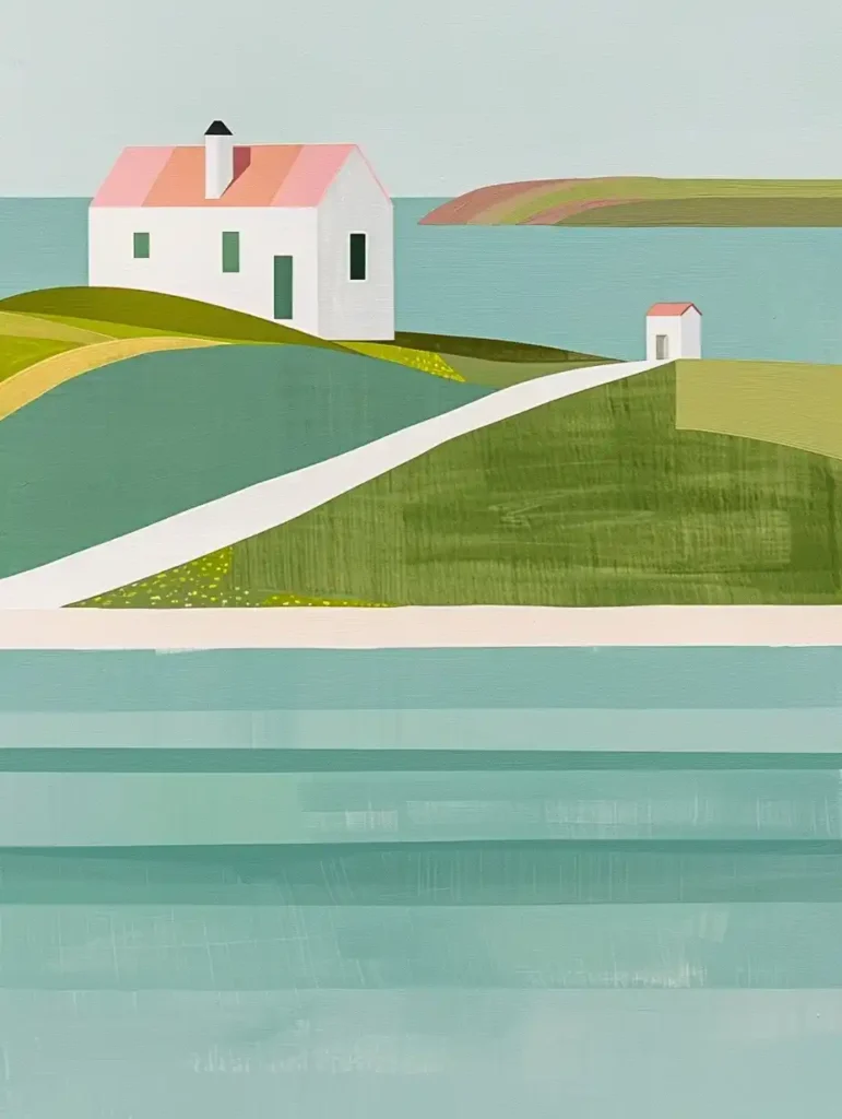 Minimalist Countryside Scene