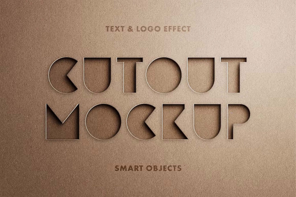 Minimalist Cut Out Mockup