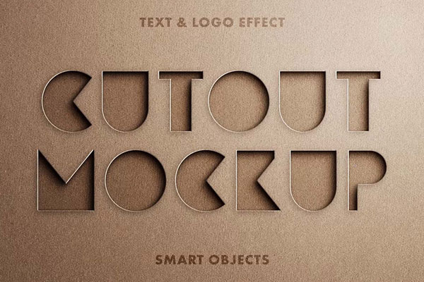 Minimalist Cut Out Mockup