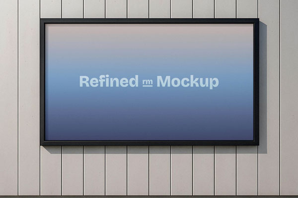 Minimalist Framed Wallscape Mockup