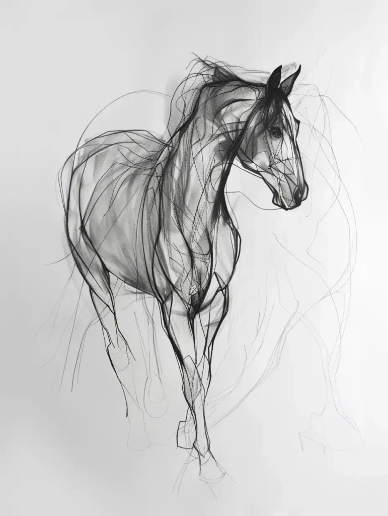 Minimalist Horse Sketch