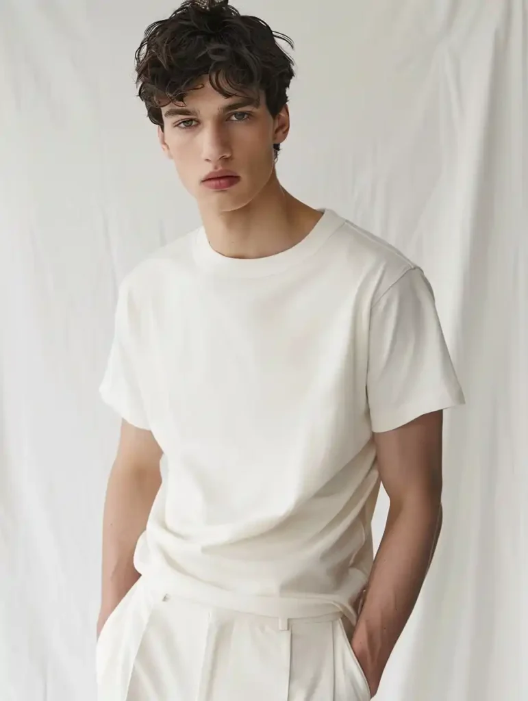 Minimalist Ivory Fashion Portrait
