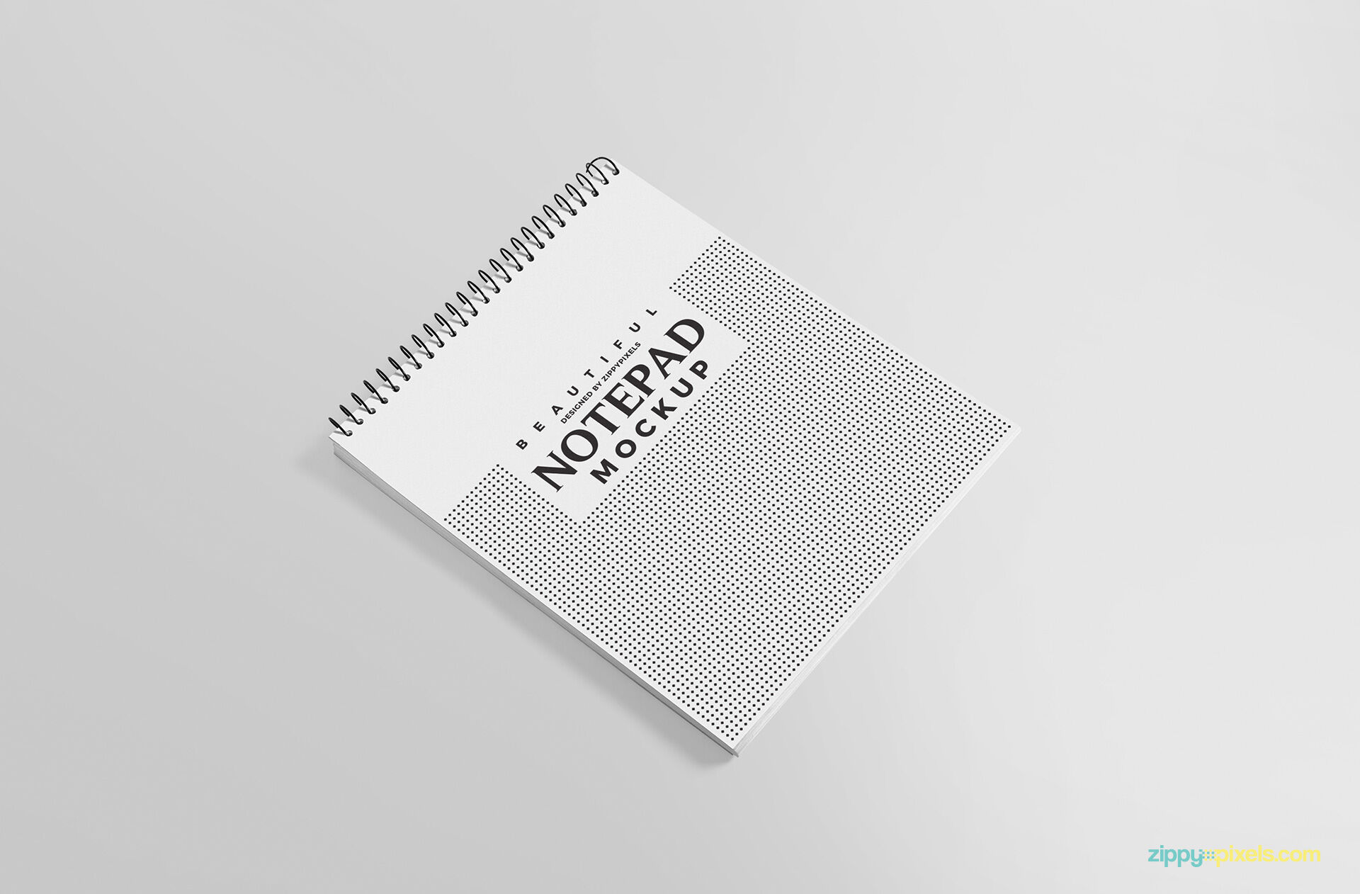 Minimalistic Designed Ringed Notepad Mockup FREE PSD