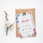 Minimalistic Floral Invitation Card Mockup