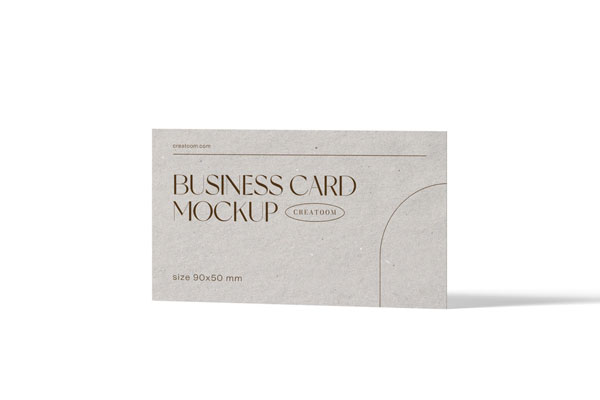 Minimalistic Standing Business Card Mockup