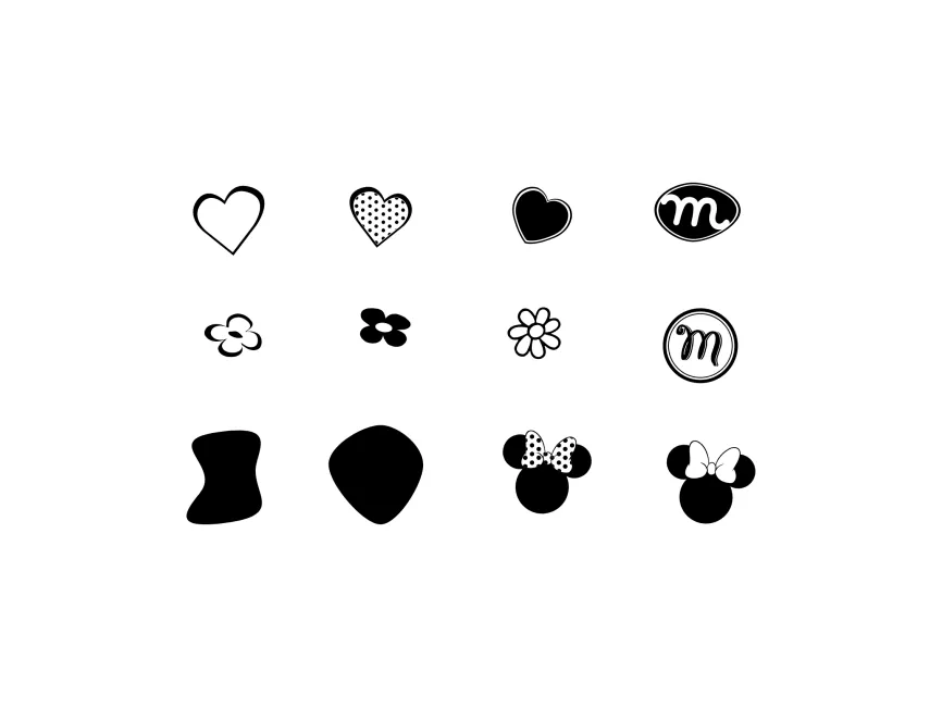 Minnie Mouse Design Elements Logo