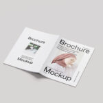 Mockup Bundle with 8 Close-up Shots of A4 Brochure