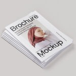 Mockup Bundle with 8 Close-up Shots of A4 Brochure