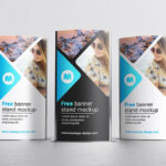 Mockup Display Stand with White and Black Background