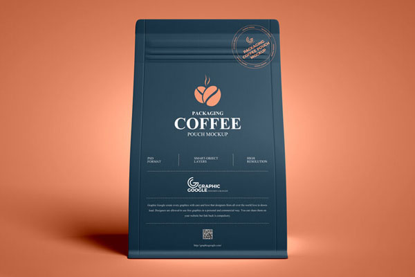Mockup Displaying Lockable Coffee Pouch