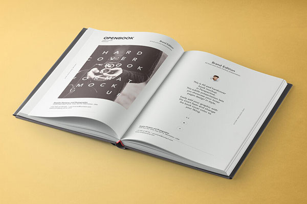 Mockup Displaying Opened Hardcover Book Having Dust Jacket