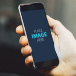 Mockup Displaying Realistic Smartphone in Hand