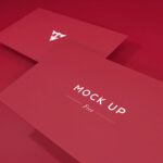 Mockup Displaying Six Various Scenes of Business Cards in Different Positions
