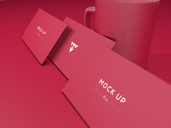 Mockup Displaying Six Various Scenes of Business Cards in Different Positions FREE PSD