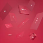 Mockup Displaying Six Various Scenes of Business Cards in Different Positions