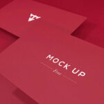 Mockup Displaying Six Various Scenes of Business Cards in Different Positions