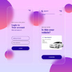 Mockup Featuring 2 Frosted Glasses of Mobile App User Interface