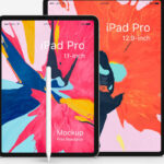 Mockup Featuring 2 iPads and a Digital Pen