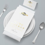 Mockup Featuring a Menu with Dining Table Scene