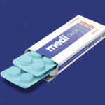 Mockup Featuring a Pharmaceutical Medicine Tablet Blister Packaging