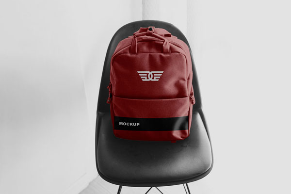 Mockup Featuring a Simple Backpack