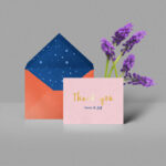 Mockup Featuring a Thank You Card and Envelope