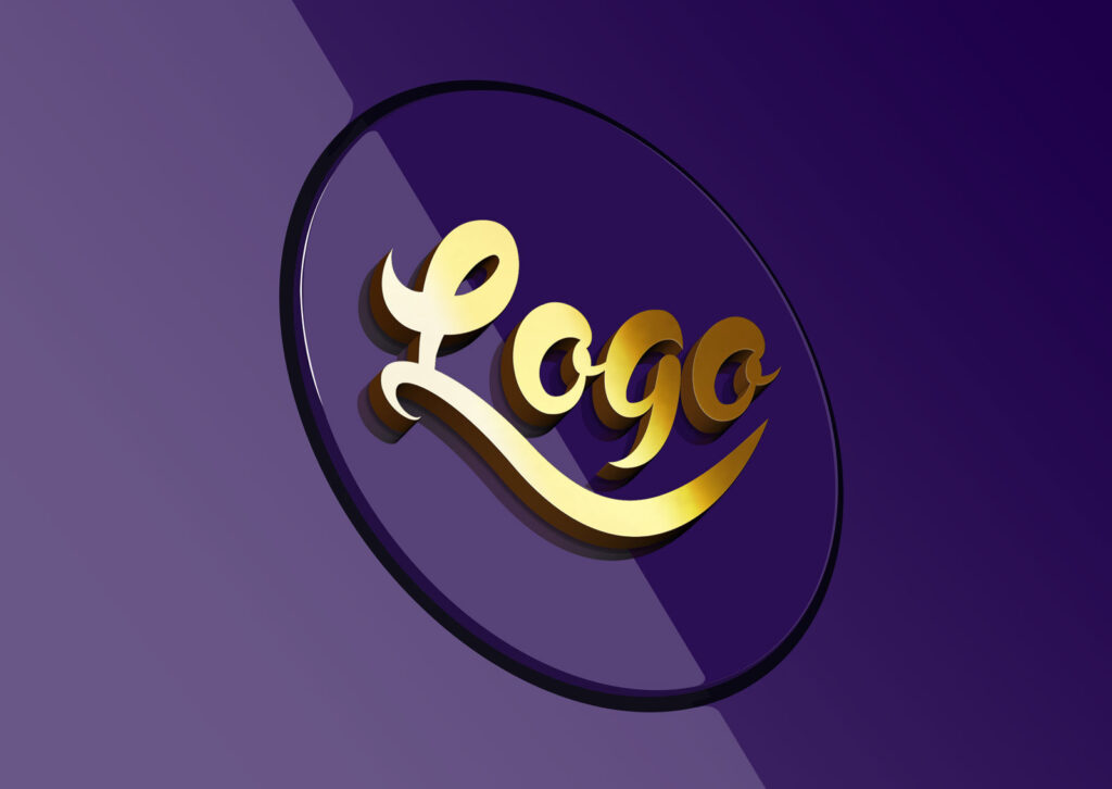 Mockup Featuring a Three-Dimensional Logo