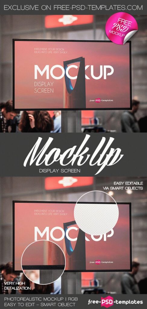 Mockup Featuring an Outdoor Advertising Screen