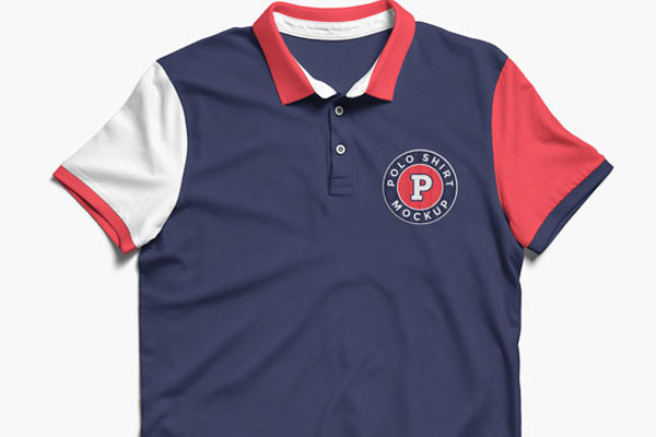 Mockup Featuring Back and Front View of a Polo Shirt