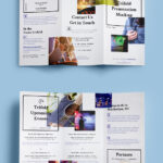 Mockup Featuring Back and Front View of Trifold Brochure