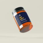 Mockup Featuring Flying Honey Jar Packaging